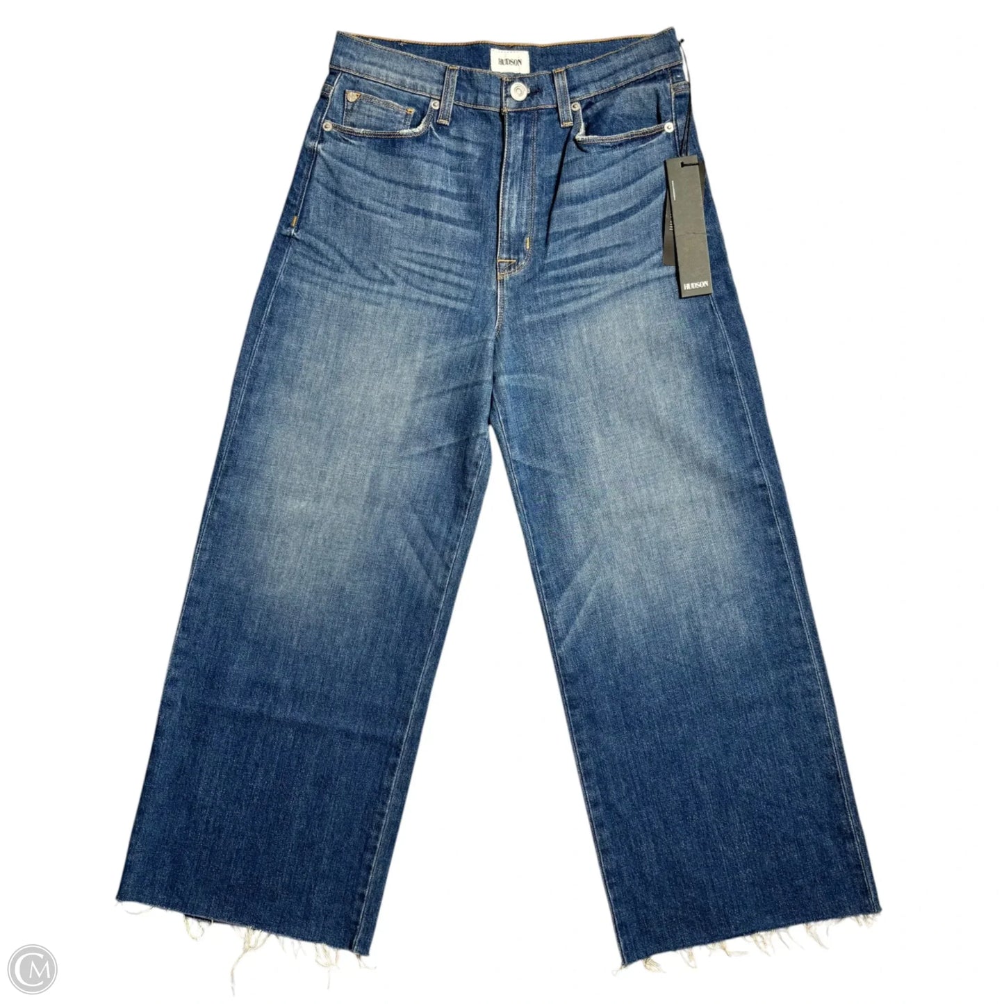 Jeans Flared By Hudson In Blue Denim, Size: 6
