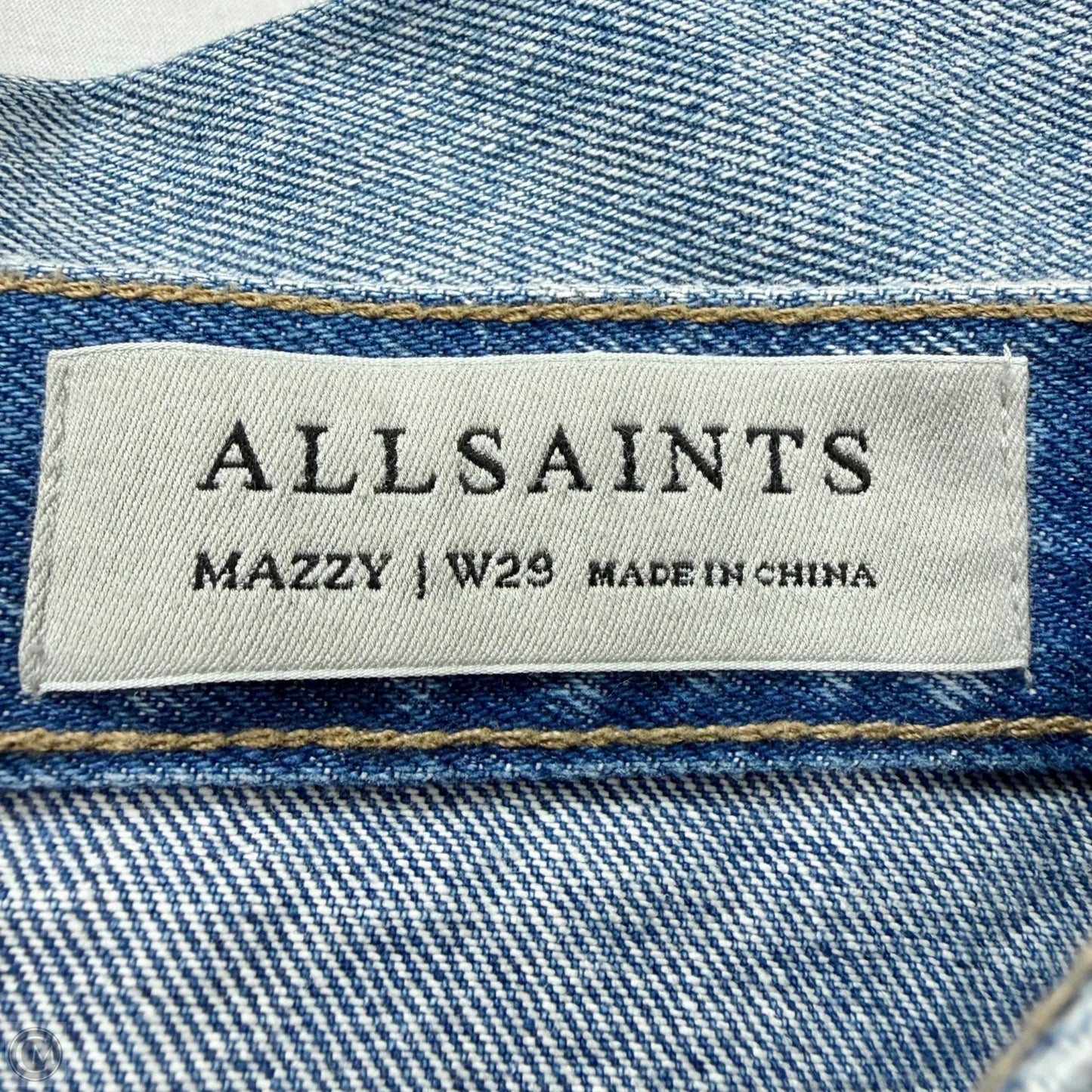 Jeans Designer By All Saints In Blue Denim, Size: 8