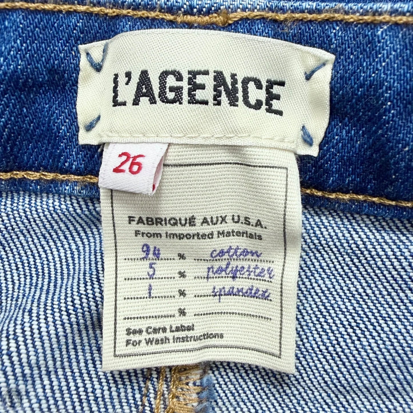 Jeans Boot Cut By L Agence In Blue Denim, Size: 2