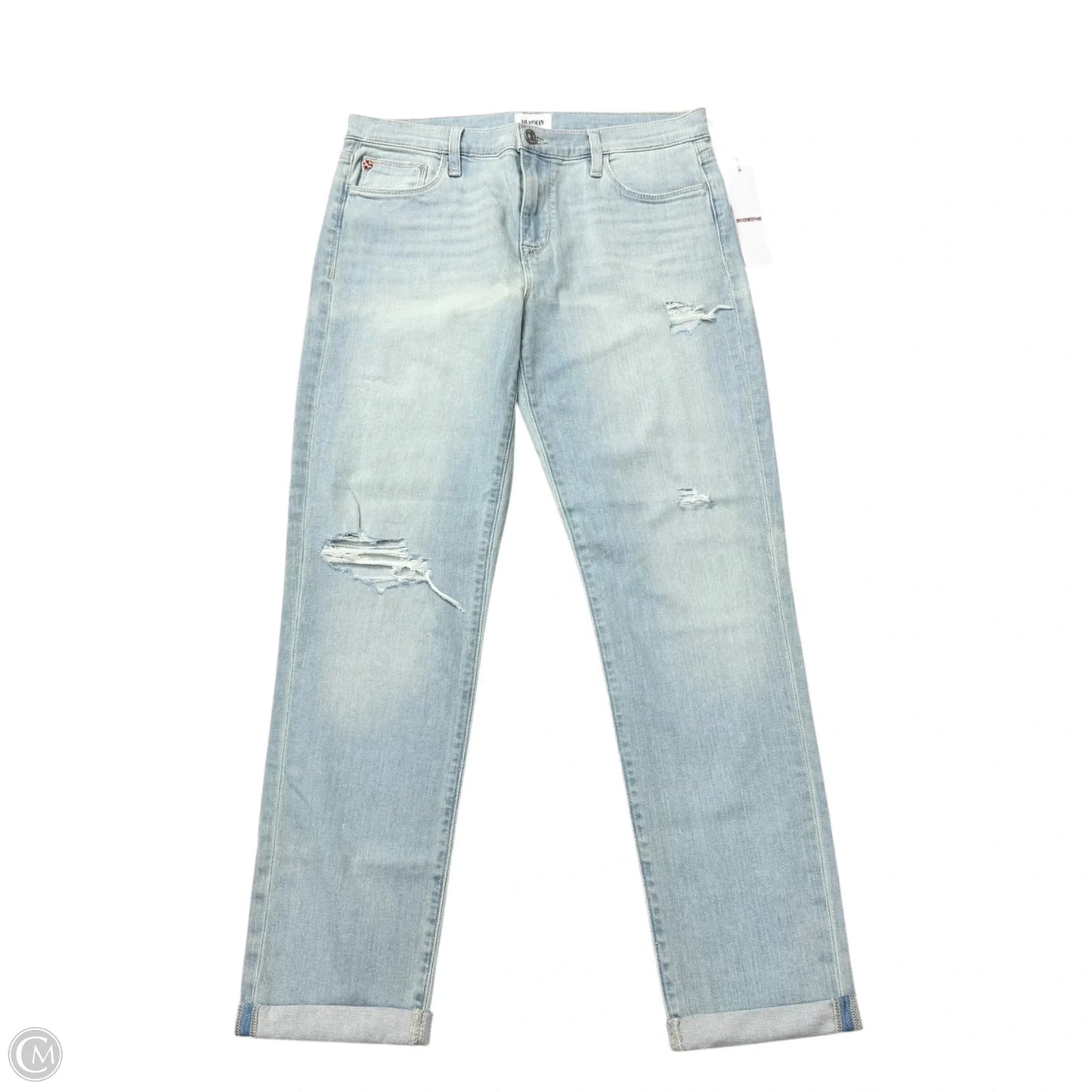 Jeans Straight By Hudson In Blue Denim, Size: 4