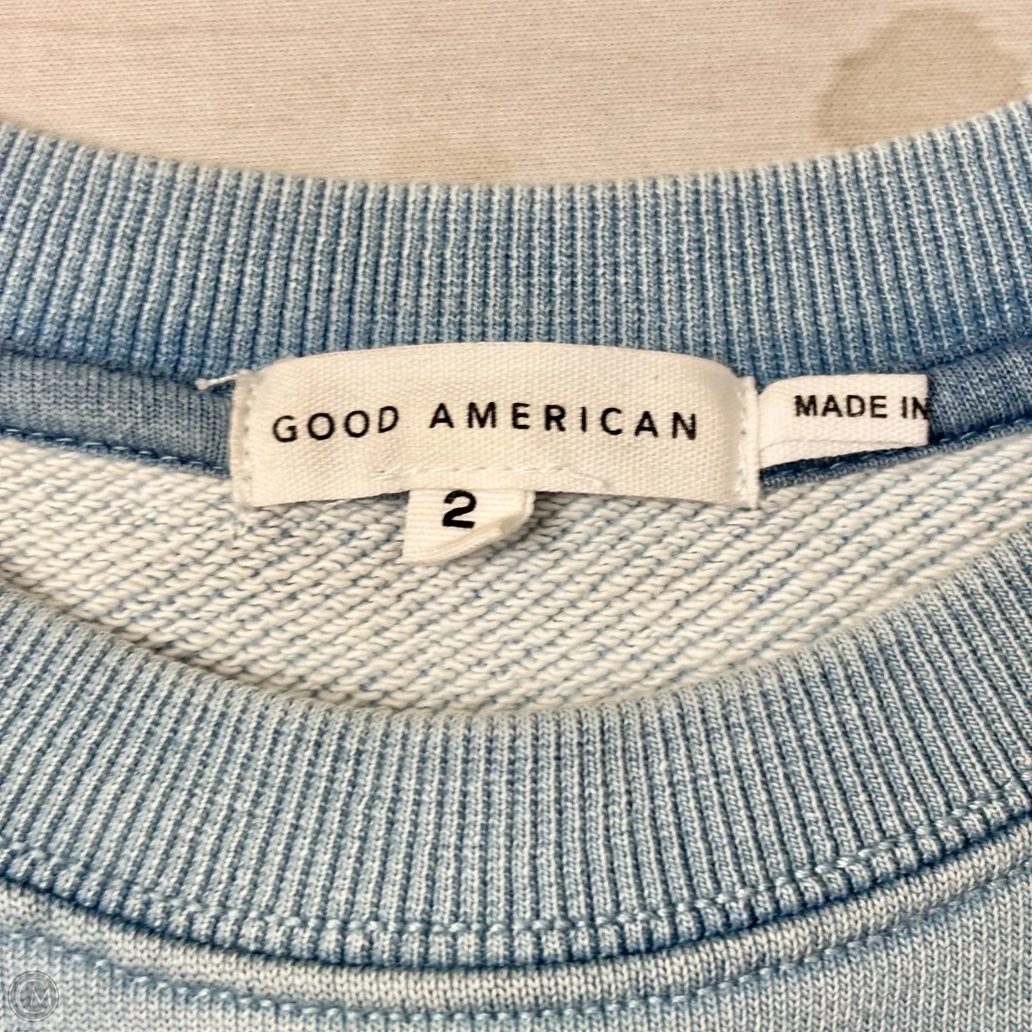 Sweatshirt Crewneck By Good American In Blue, Size: Xs