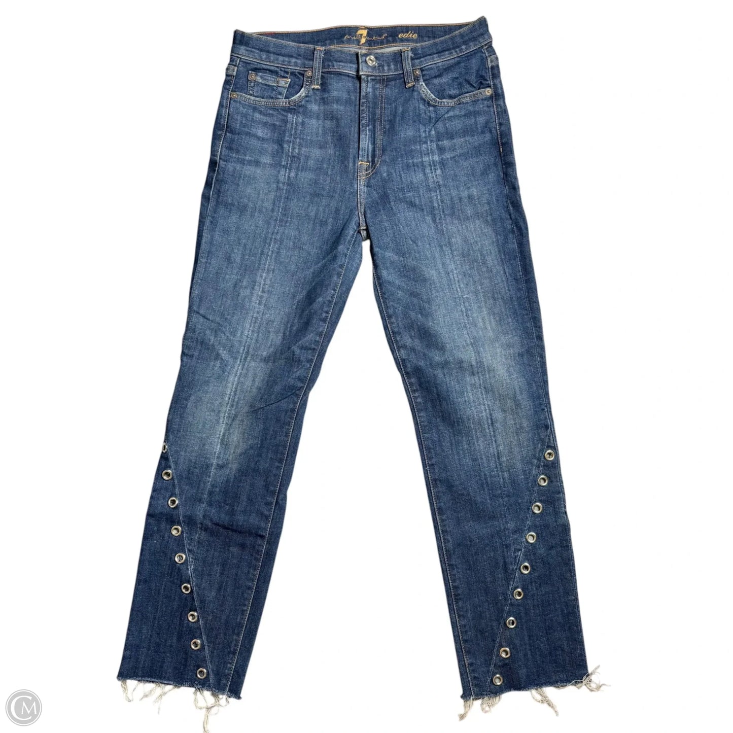 Jeans Straight By 7 For All Mankind In Blue Denim, Size: 6