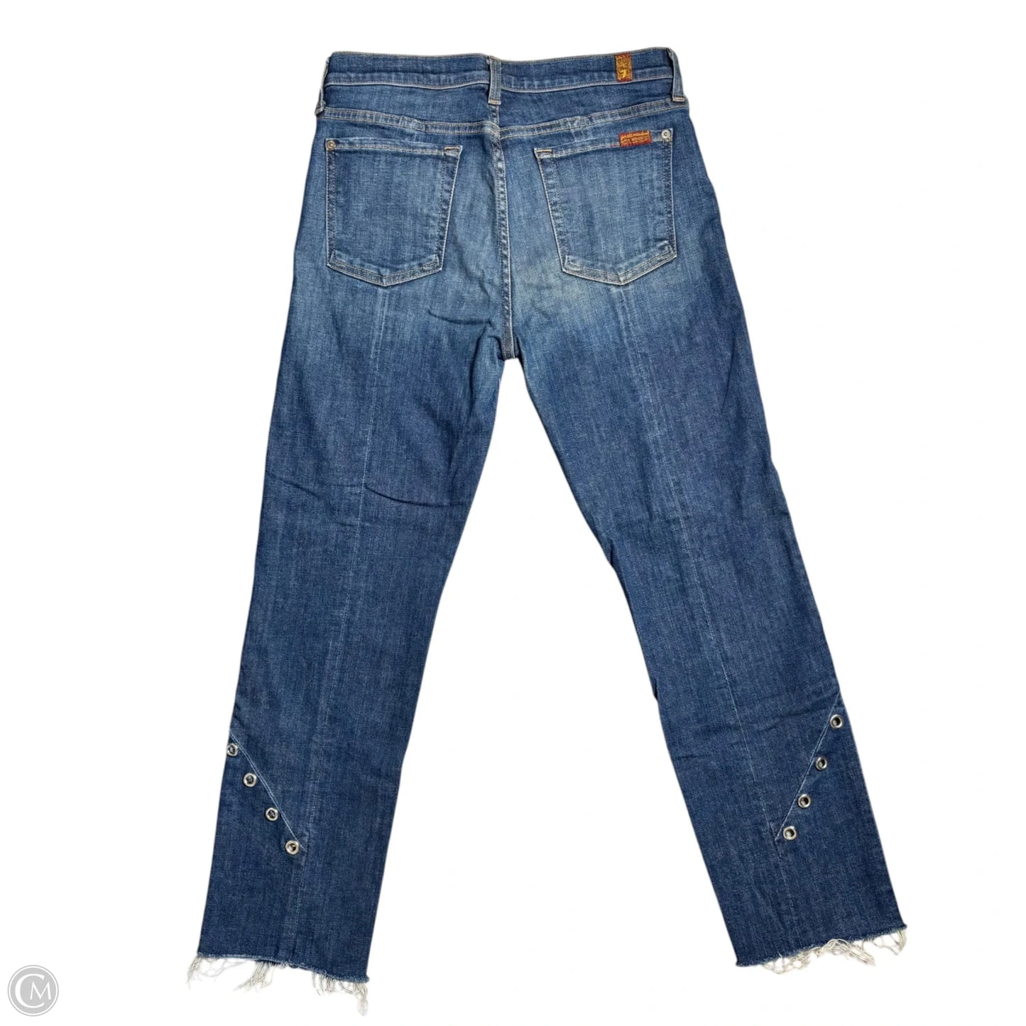 Jeans Straight By 7 For All Mankind In Blue Denim, Size: 6