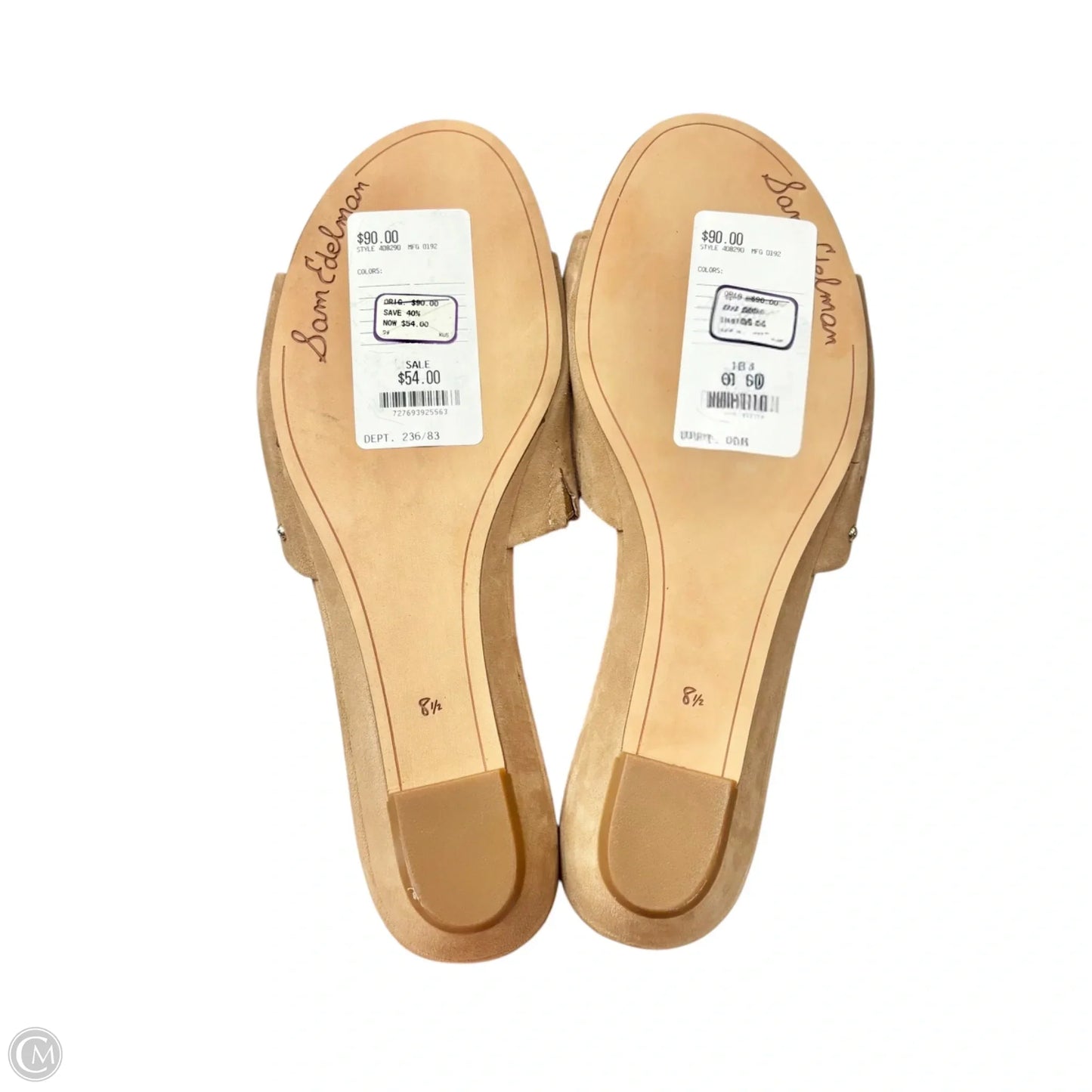 Sandals Flats By Sam Edelman In Tan, Size: 8.5