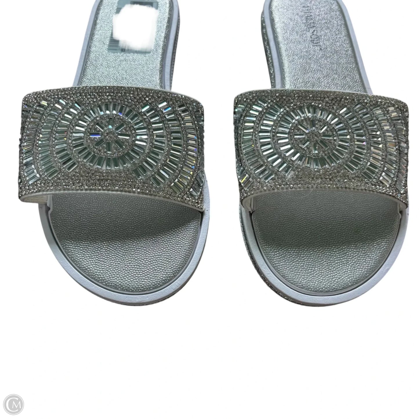 Sandals Flip Flops By Thalia Sodi In Silver, Size: 10