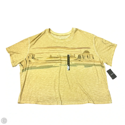 Top Short Sleeve By Torrid In Yellow, Size: 2x