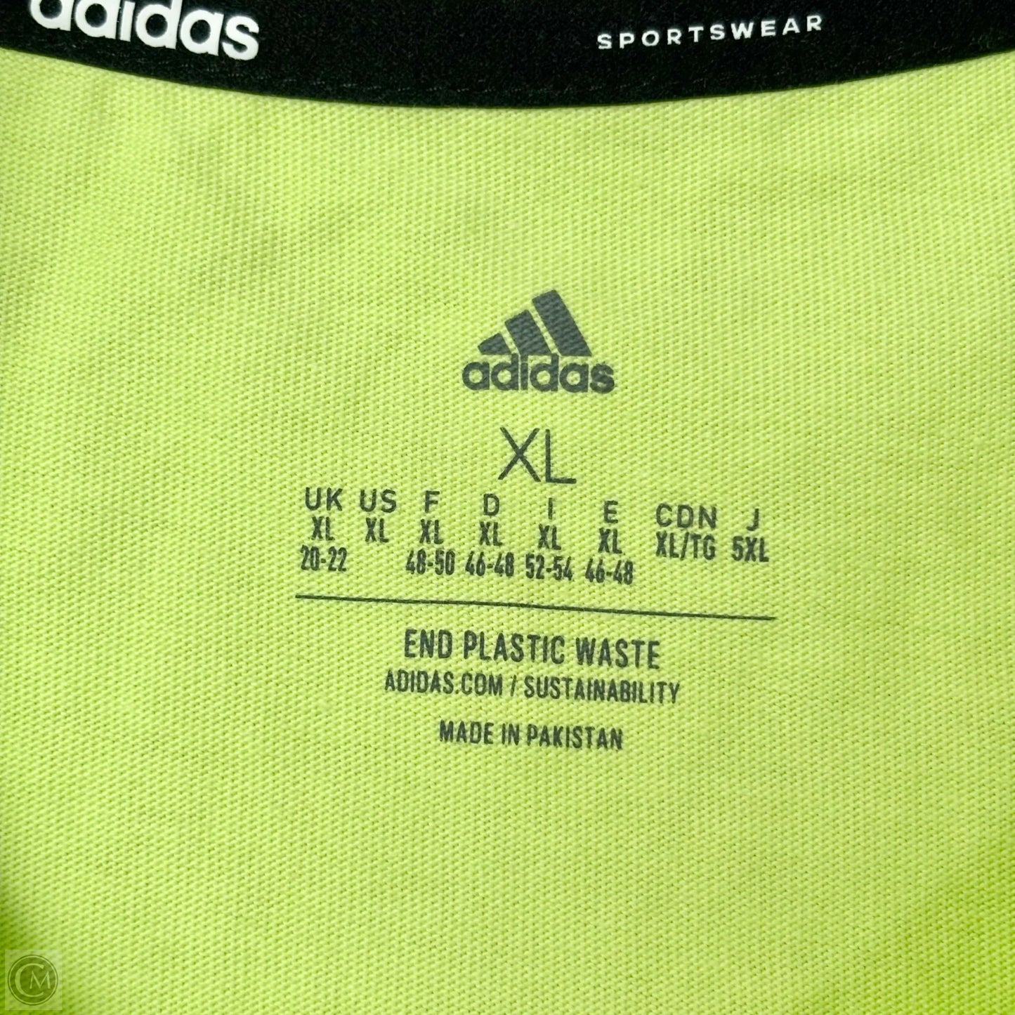 Top Short Sleeve By Adidas In Green, Size: Xl