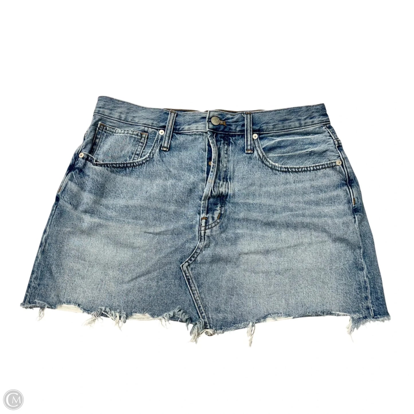 Skirt Mini & Short By Madewell In Blue Denim, Size: 10