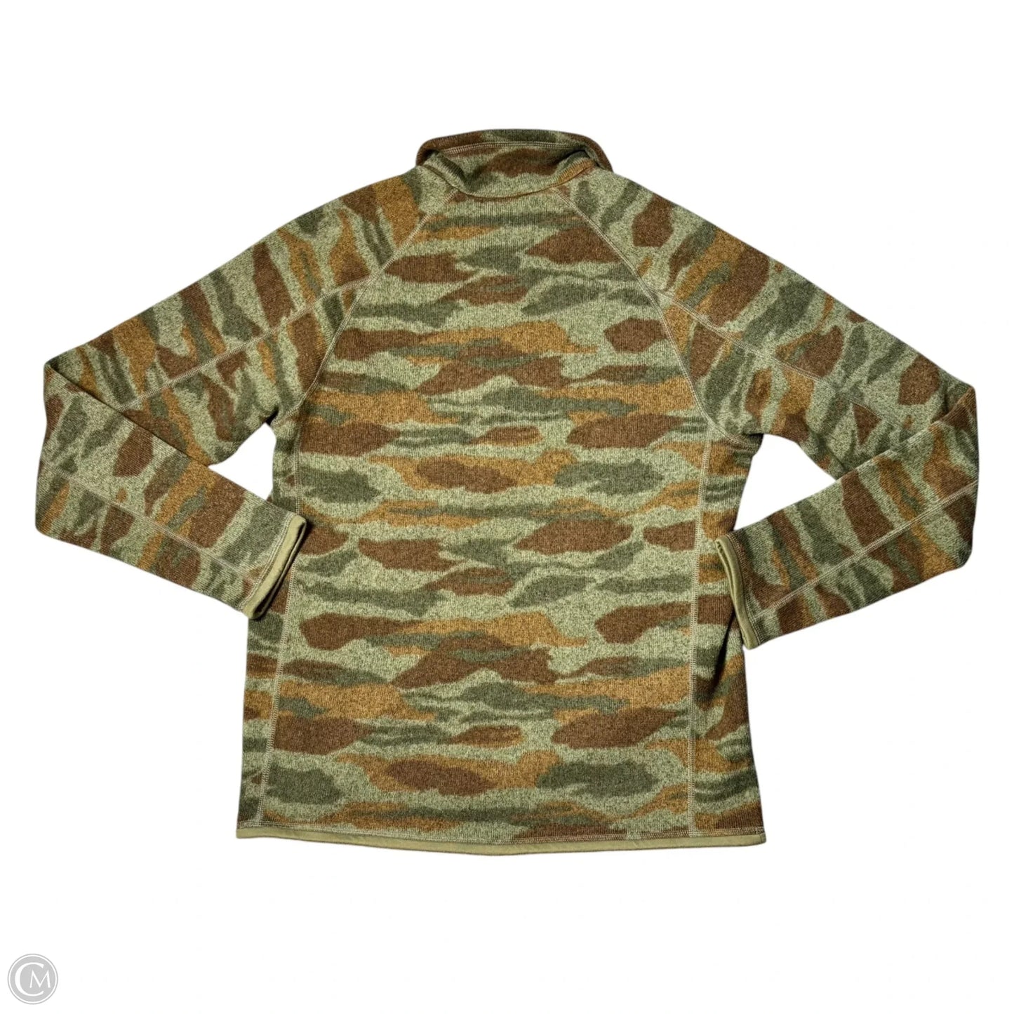 Jacket Fleece By Patagonia In Camouflage Print, Size: M