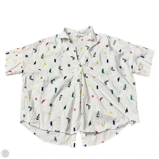 Top Short Sleeve By Madewell In White, Size: L