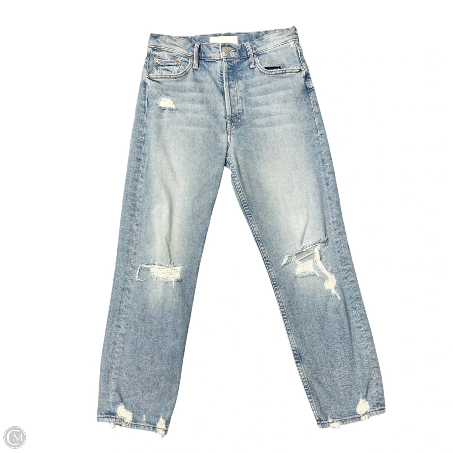 Jeans Straight By Mother In Blue Denim, Size: 6