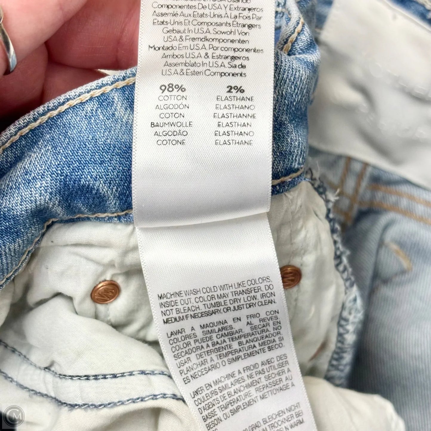 Jeans Straight By Mother In Blue Denim, Size: 6