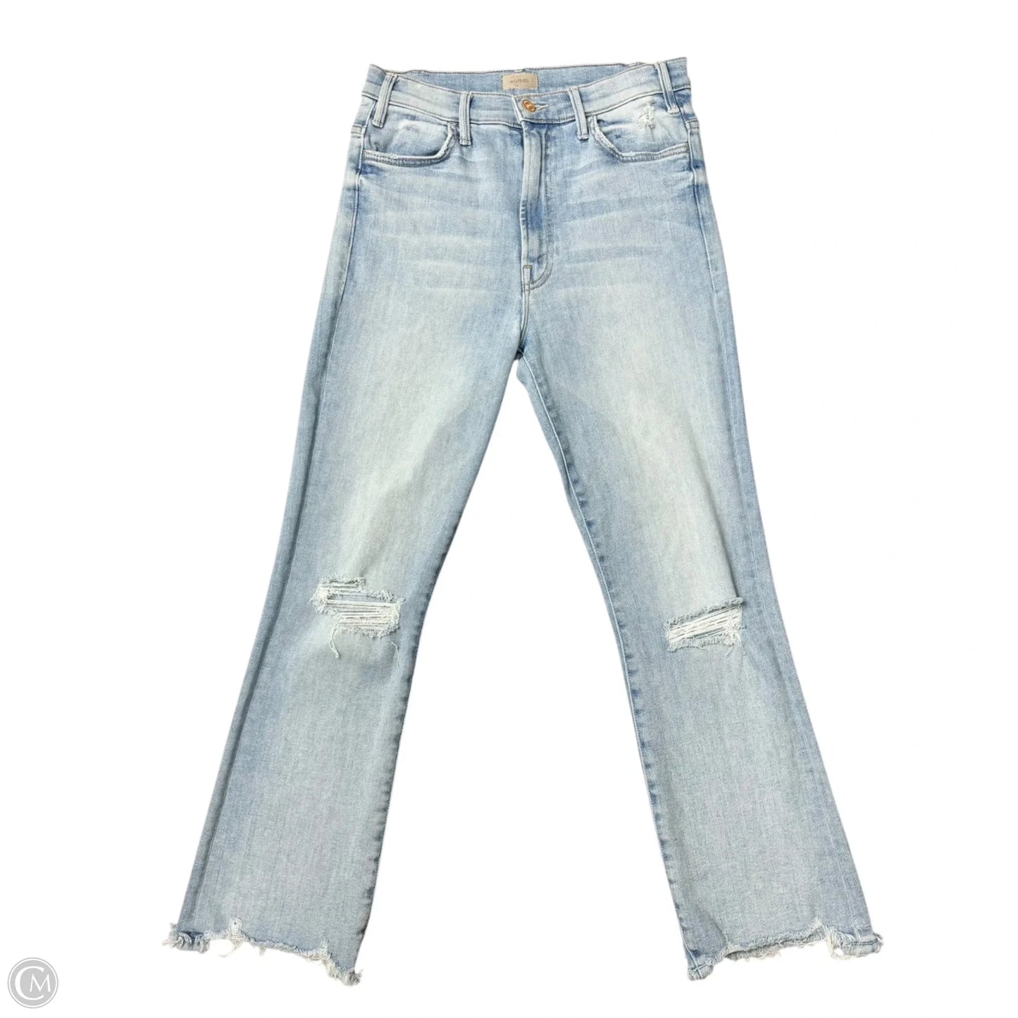 Jeans Straight By Mother In Blue Denim, Size: 8