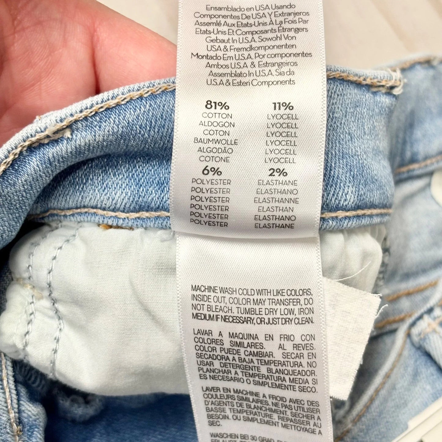 Jeans Straight By Mother In Blue Denim, Size: 8