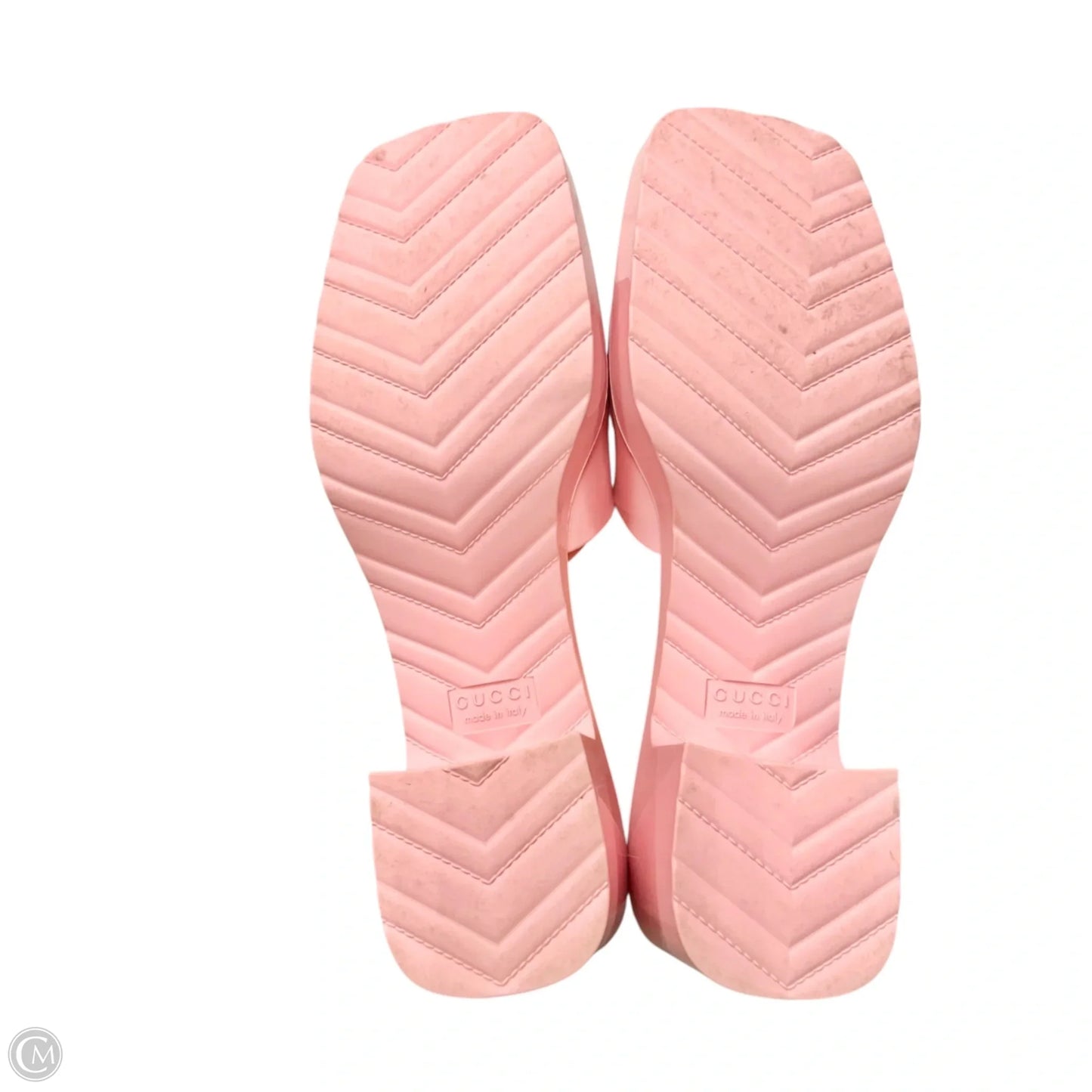Shoes Luxury Designer By Gucci In Pink, Size: 10.5