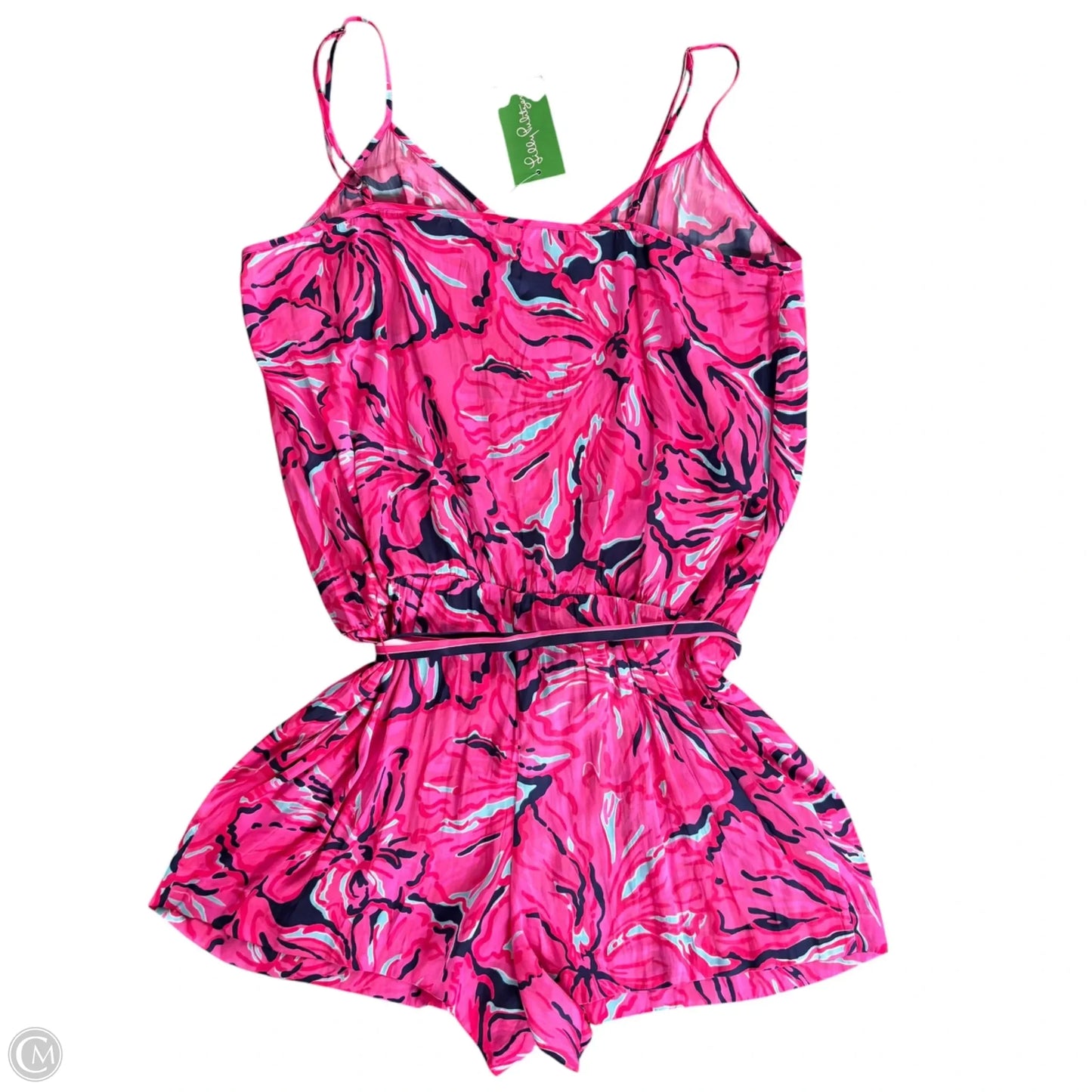 Romper Designer By Lilly Pulitzer In Blue & Pink, Size: Xl