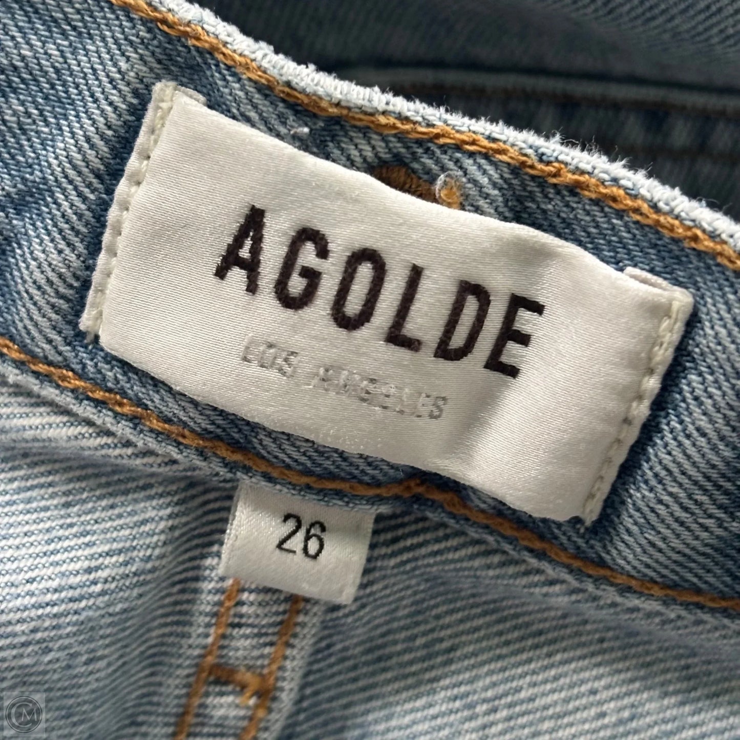 Jeans Straight By Agolde In Blue Denim, Size: 2
