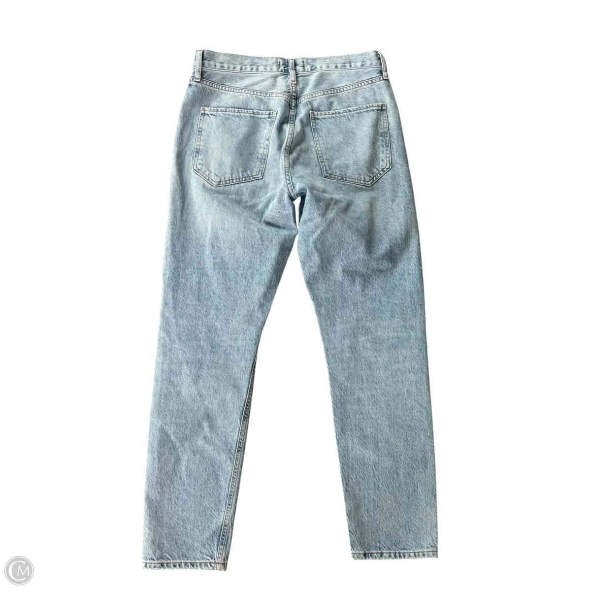 Jeans Straight By Agolde In Blue Denim, Size: 4