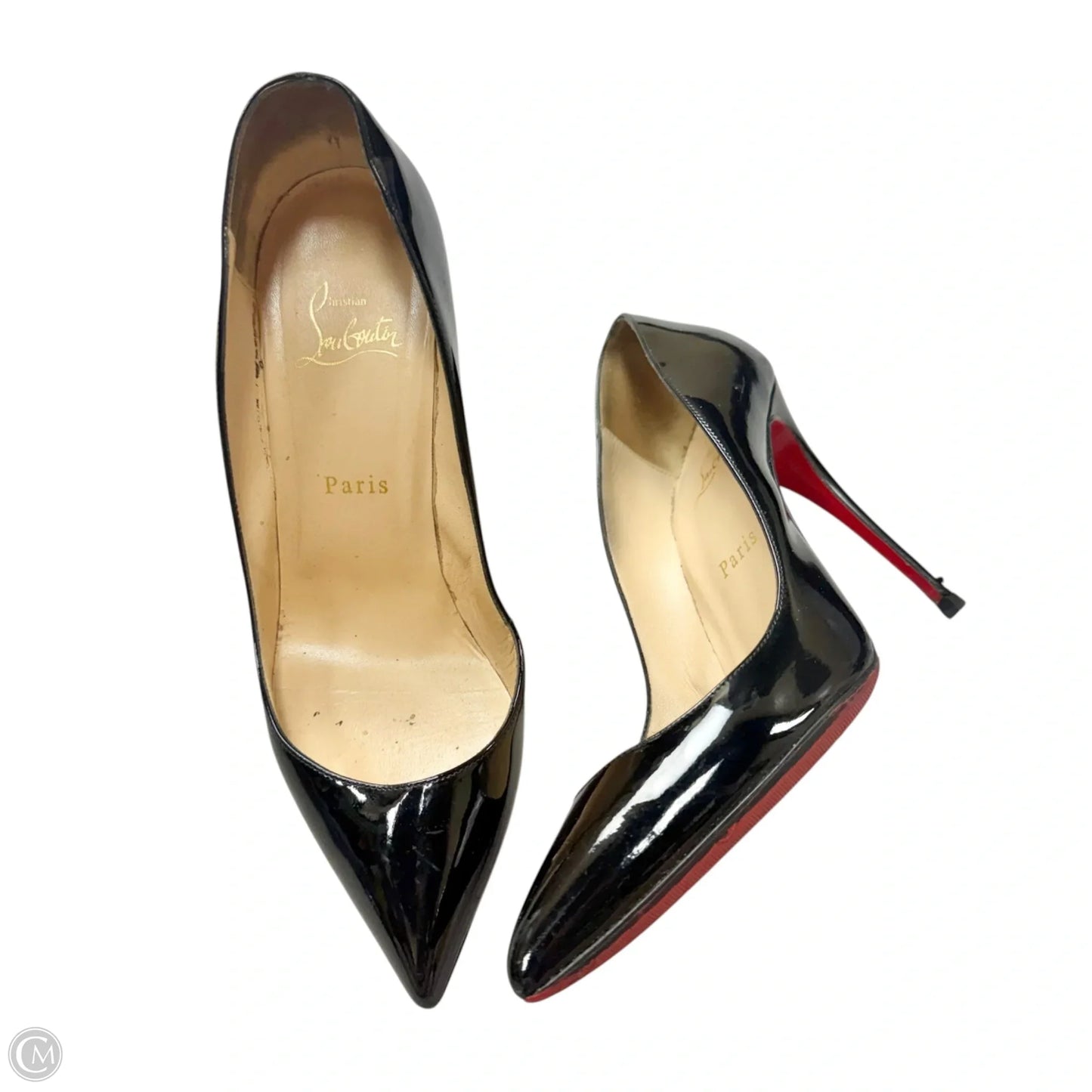 Shoes Luxury Designer By Christian Louboutin In Black, Size: 9