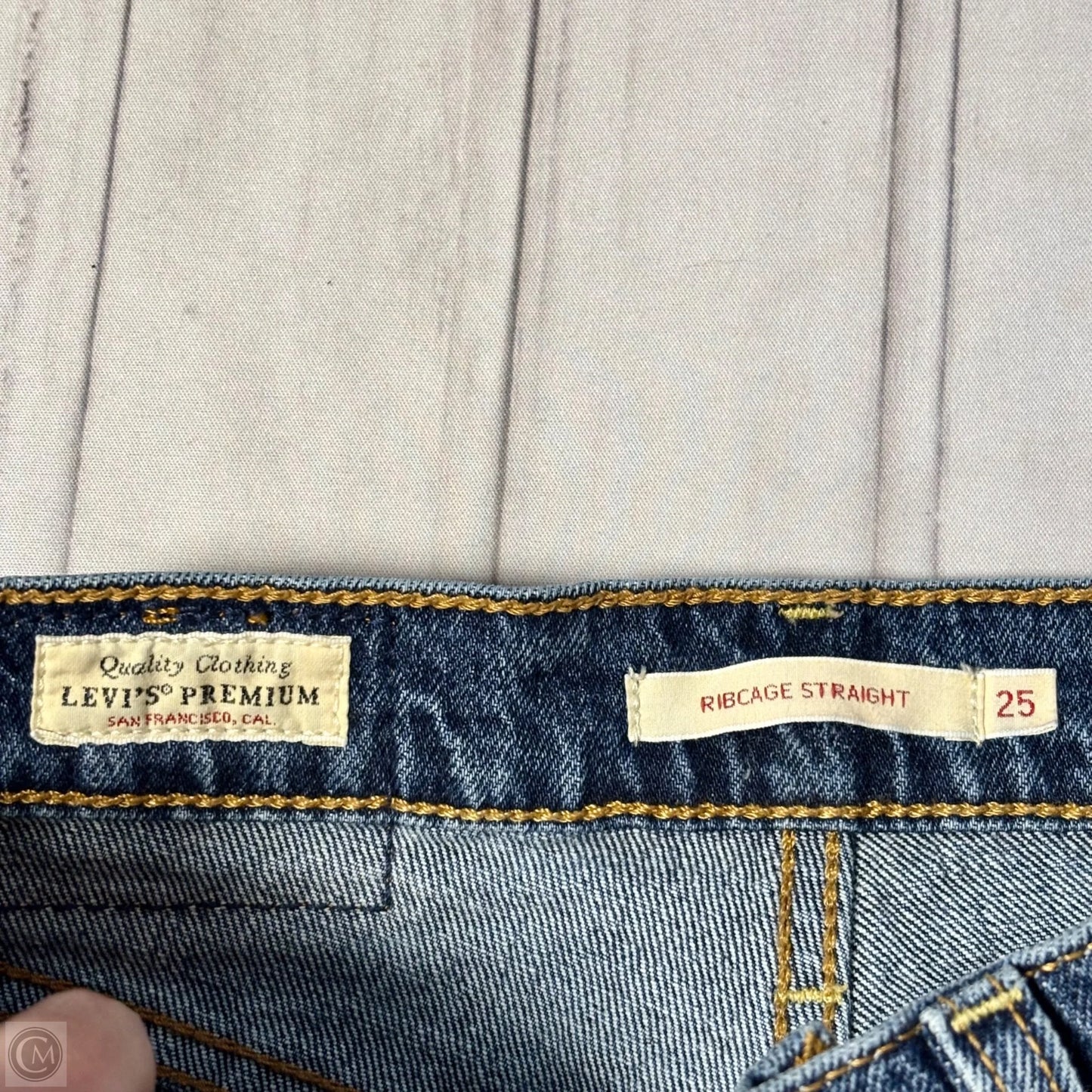 Jeans Straight By Levis In Blue Denim, Size: 0