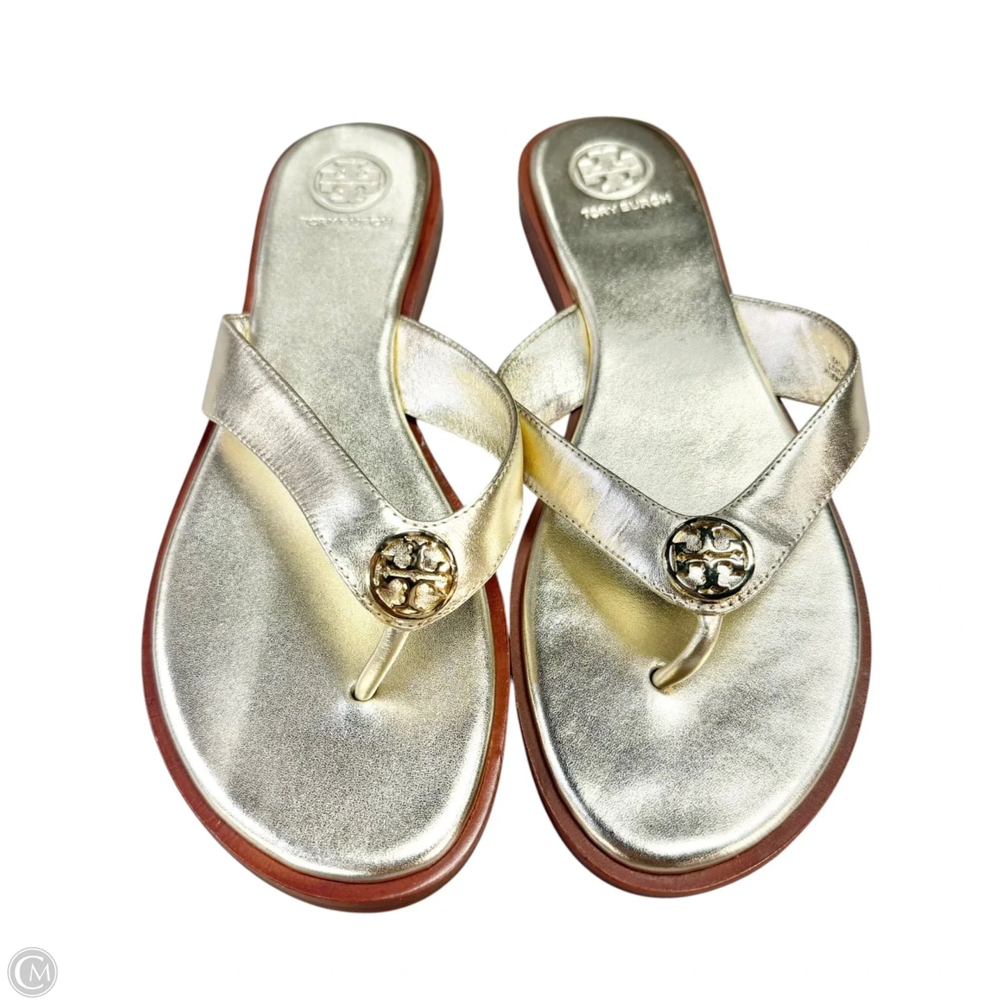 Sandals Designer By Tory Burch In Gold, Size: 7