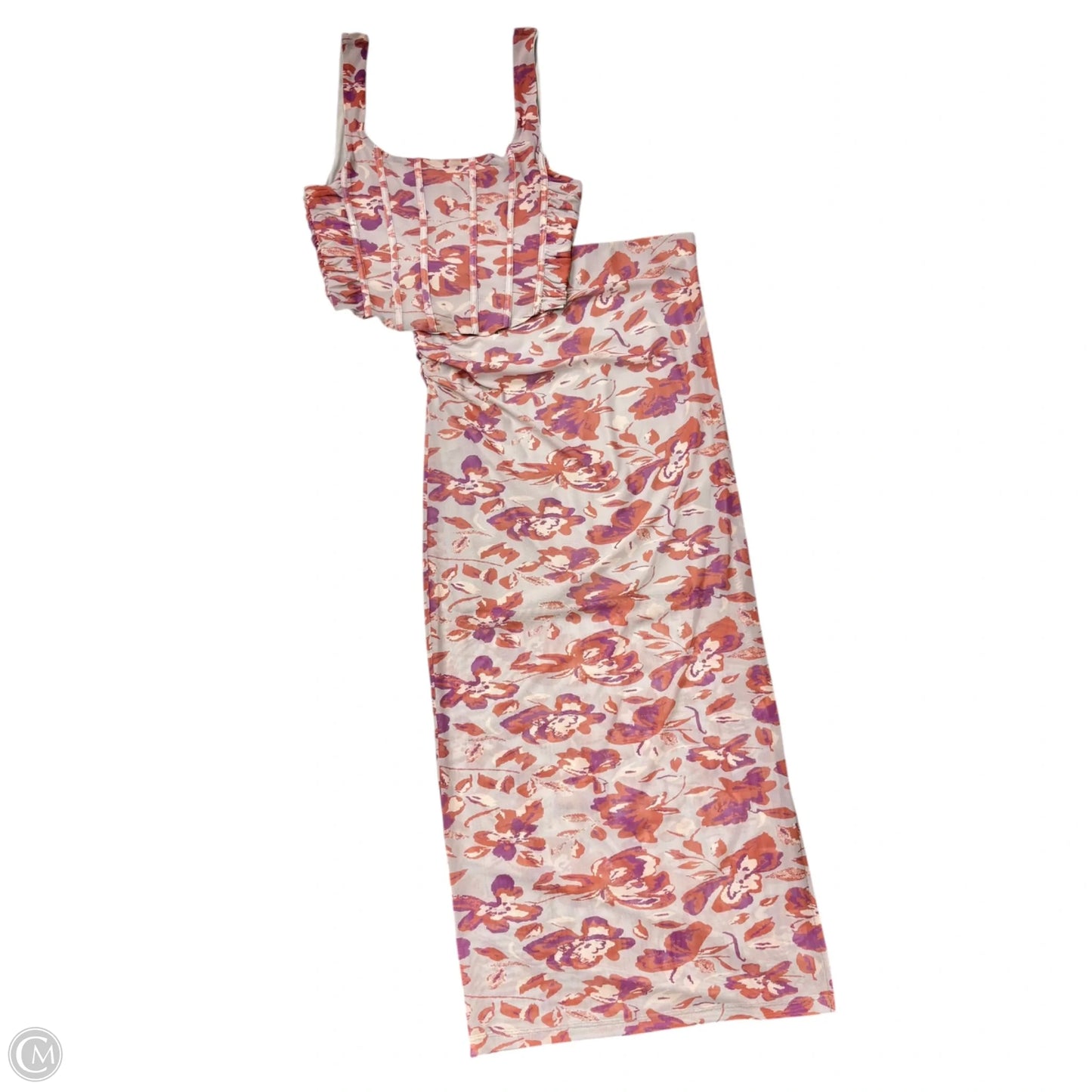 Skirt Set 2pc By Free People In Orange & Purple, Size: M