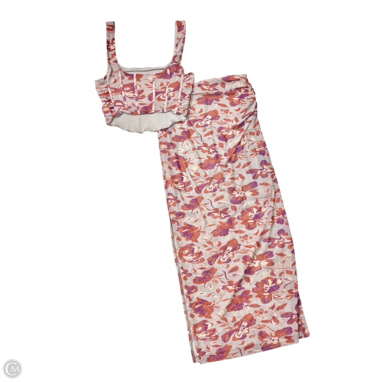 Skirt Set 2pc By Free People In Orange & Purple, Size: M