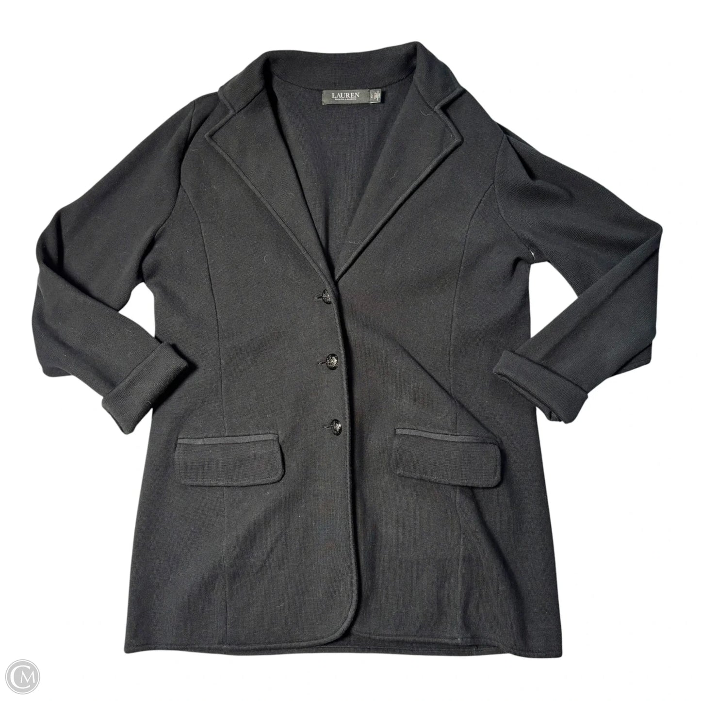 Blazer By Lauren By Ralph Lauren In Black, Size: L