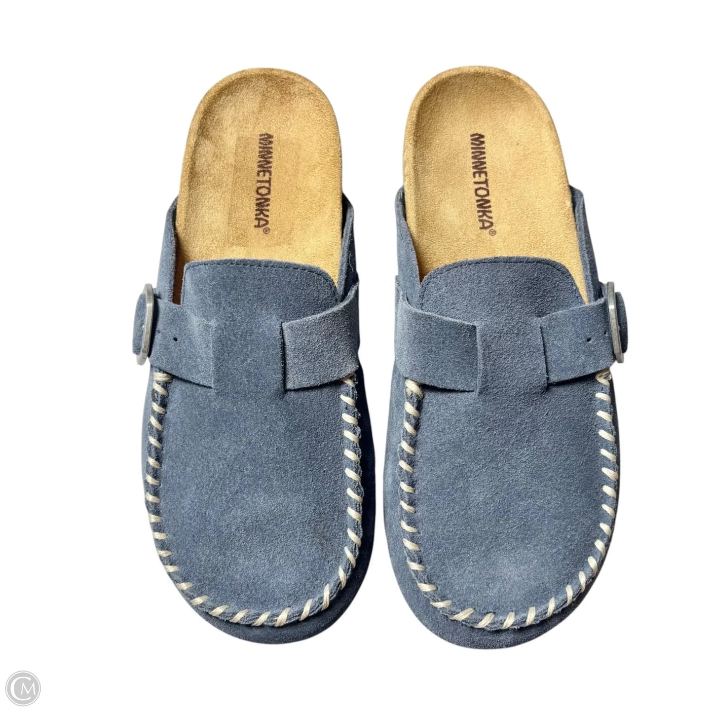 Shoes Flats By Minnetonka In Blue & Brown, Size: 8.5