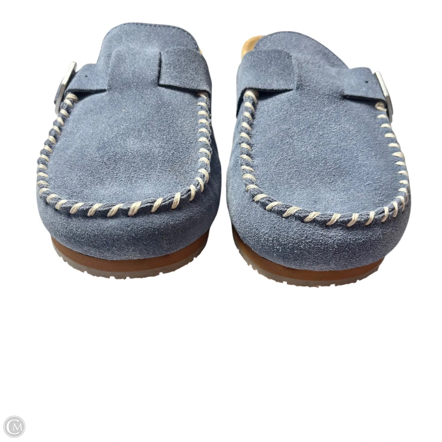 Shoes Flats By Minnetonka In Blue & Brown, Size: 8.5