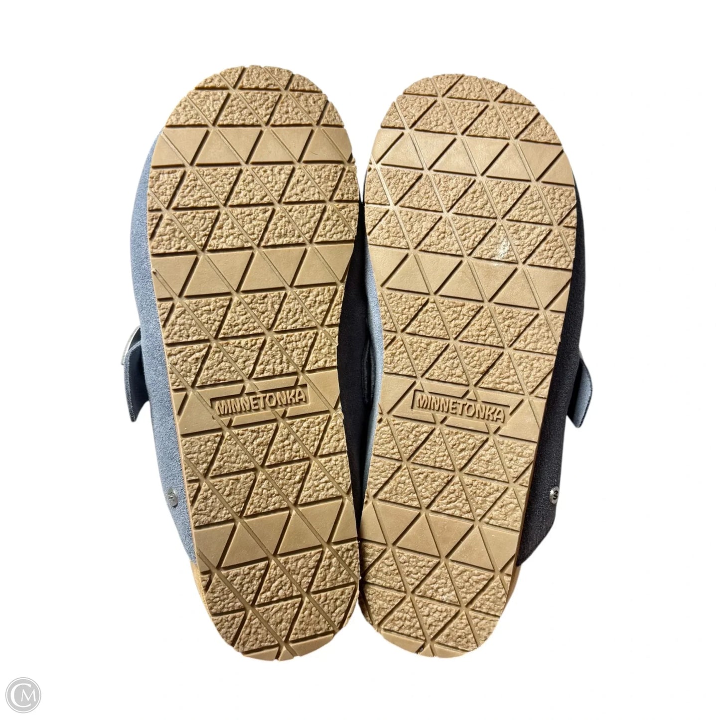 Shoes Flats By Minnetonka In Blue & Brown, Size: 8.5