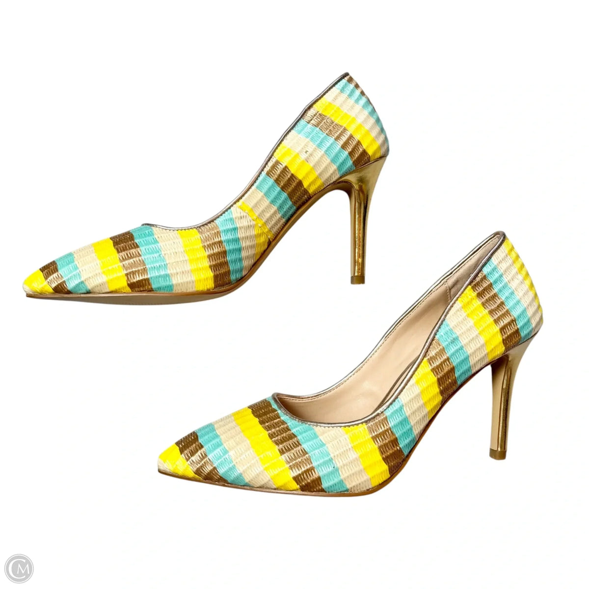 Shoes Heels Kitten By Krown In Striped Pattern, Size: 6.5
