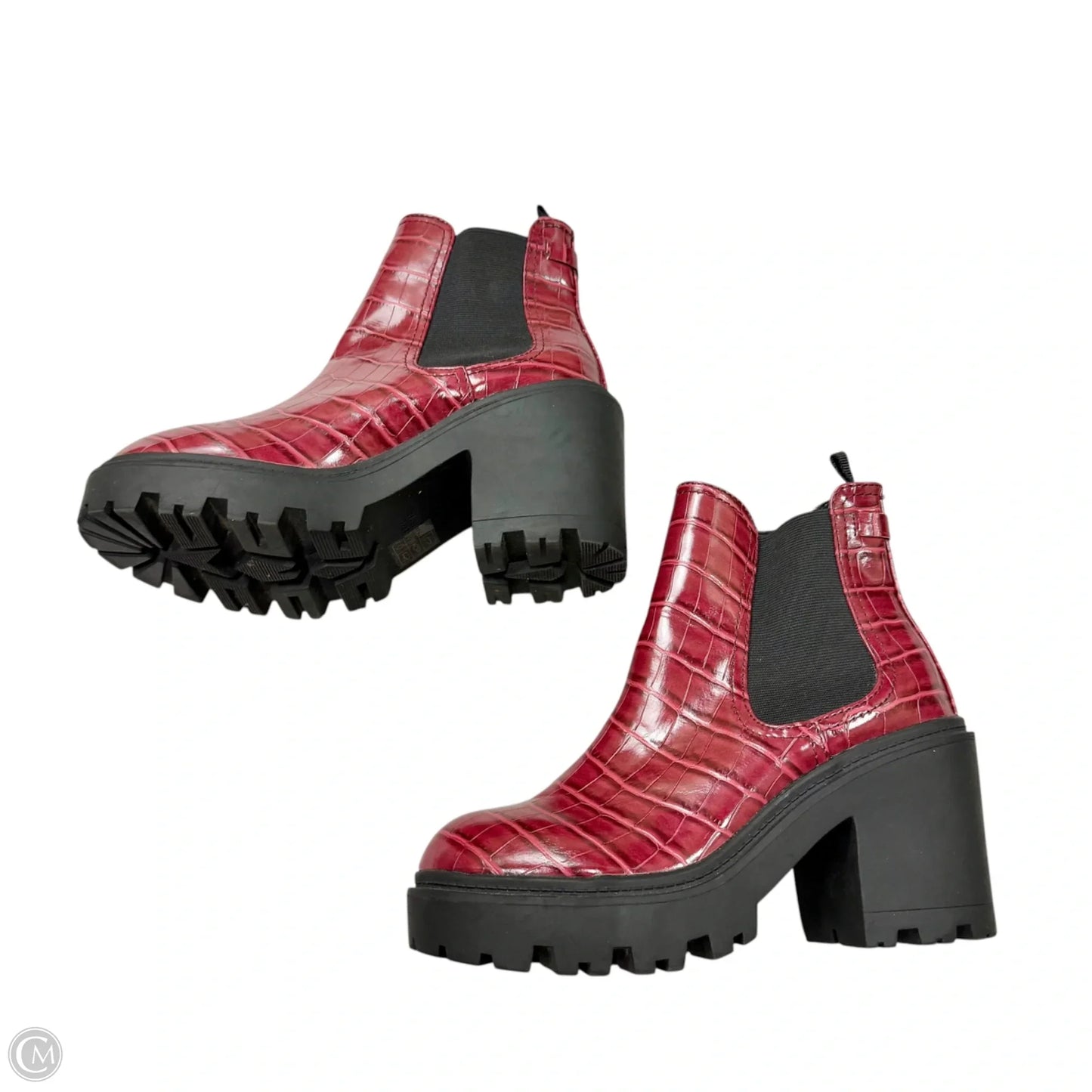 Boots Combat By Urban Outfitters In Red, Size: 8