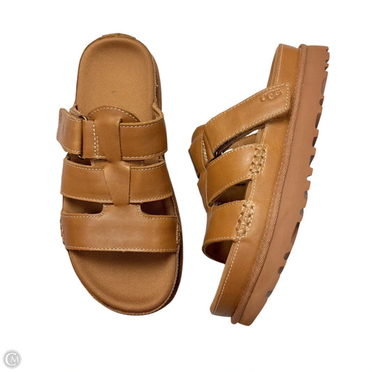 Sandals Designer By Ugg In Brown, Size: 7
