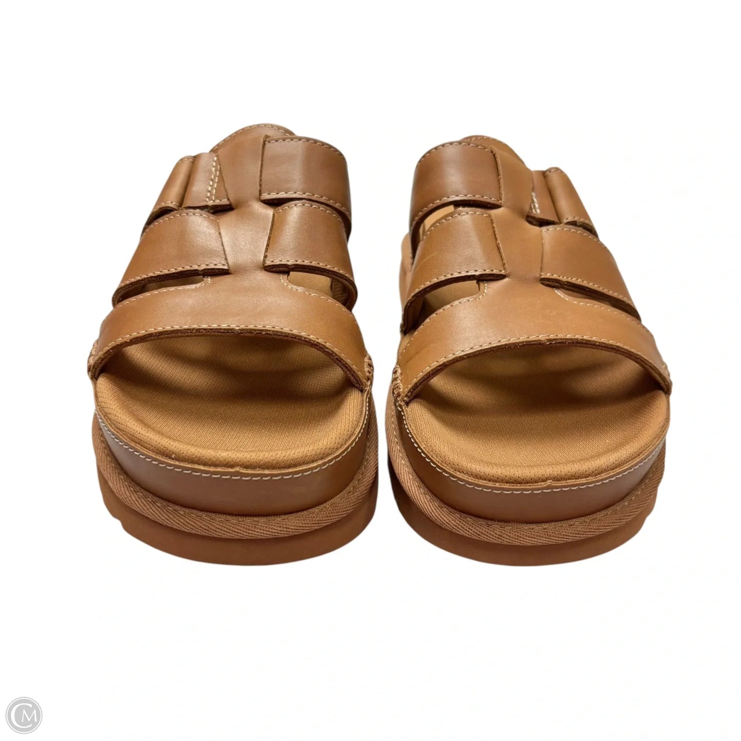 Sandals Designer By Ugg In Brown, Size: 8