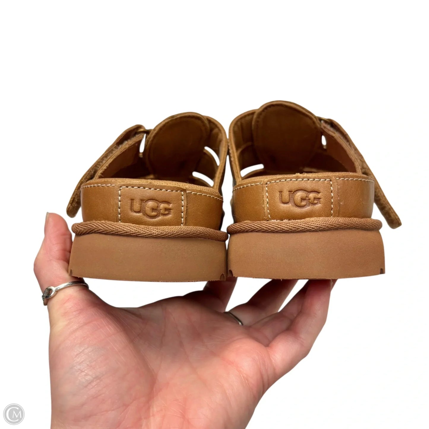 Sandals Designer By Ugg In Brown, Size: 8