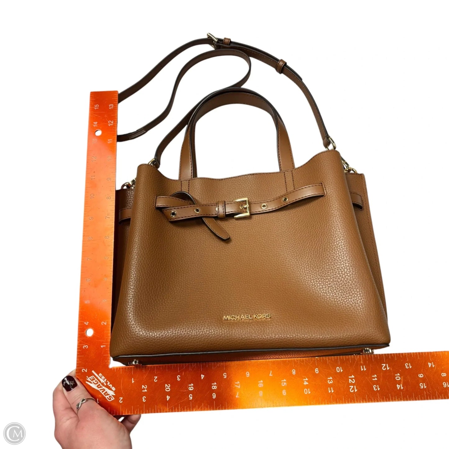 Handbag Leather By Michael By Michael Kors, Size: Medium