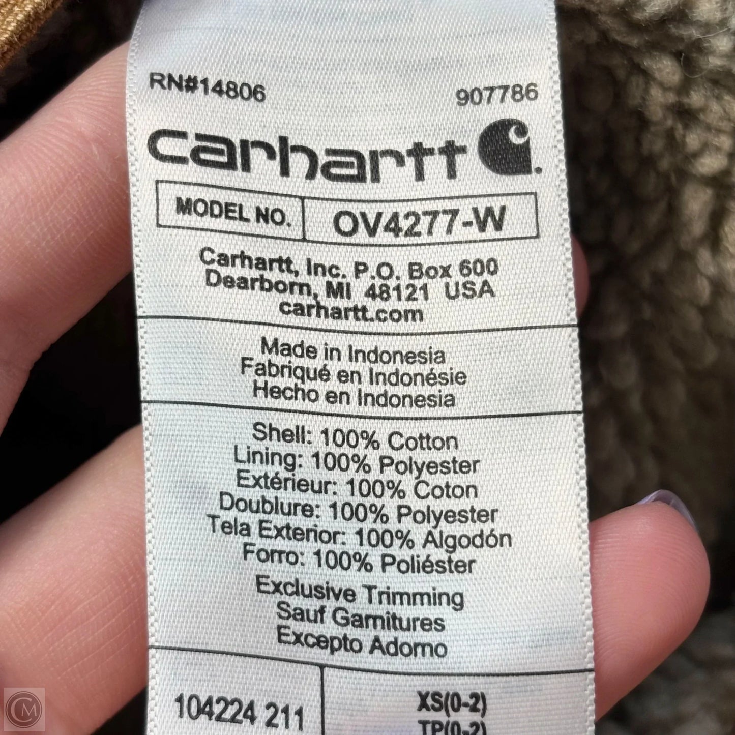 Vest Other By Carhartt In Brown, Size: Xs
