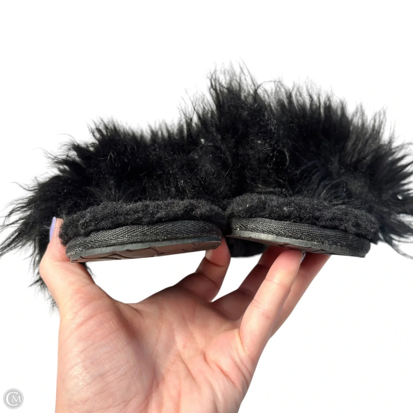 Slippers Designer By Ugg In Black, Size: 8