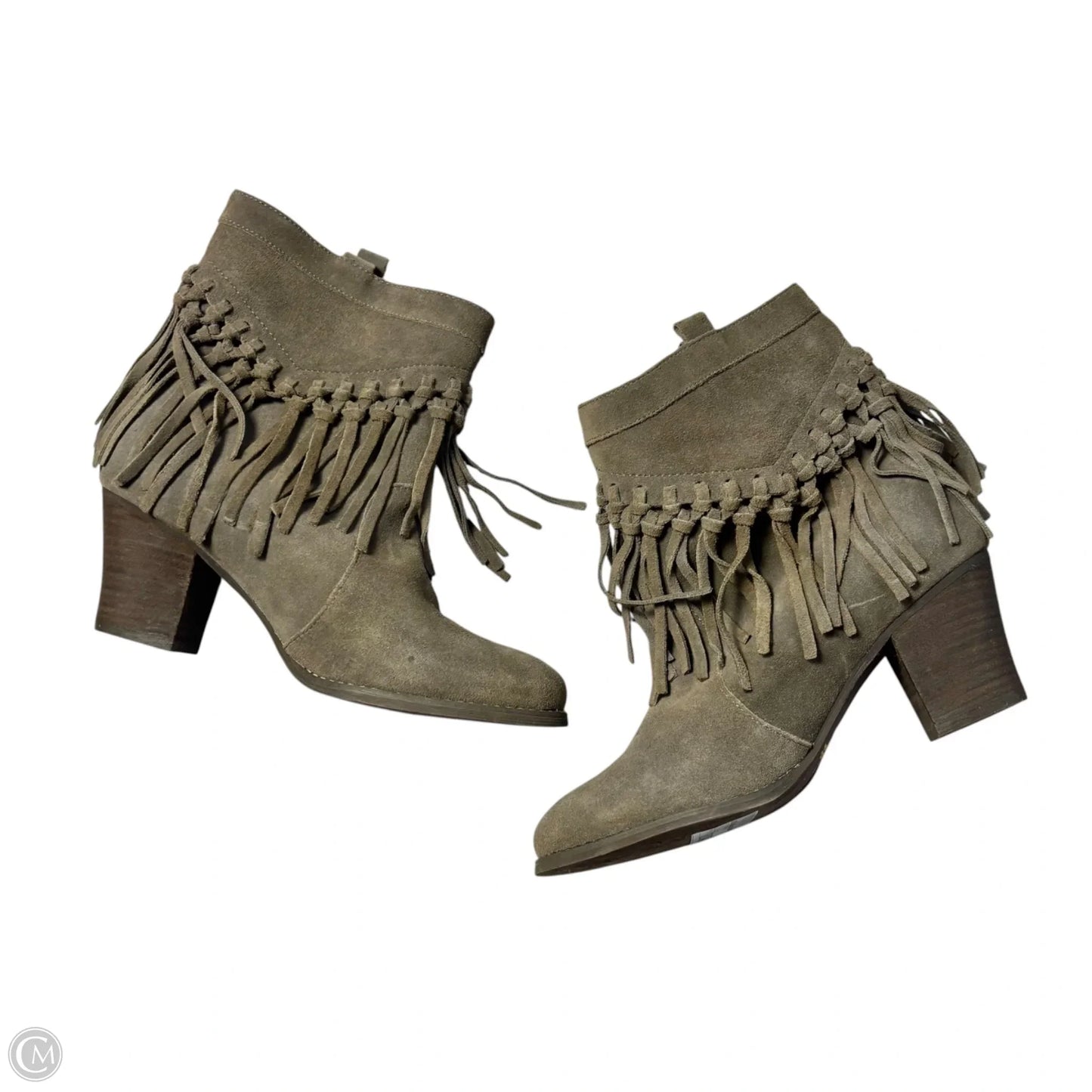 Boots Ankle Heels By Sticca In Grey, Size: 10