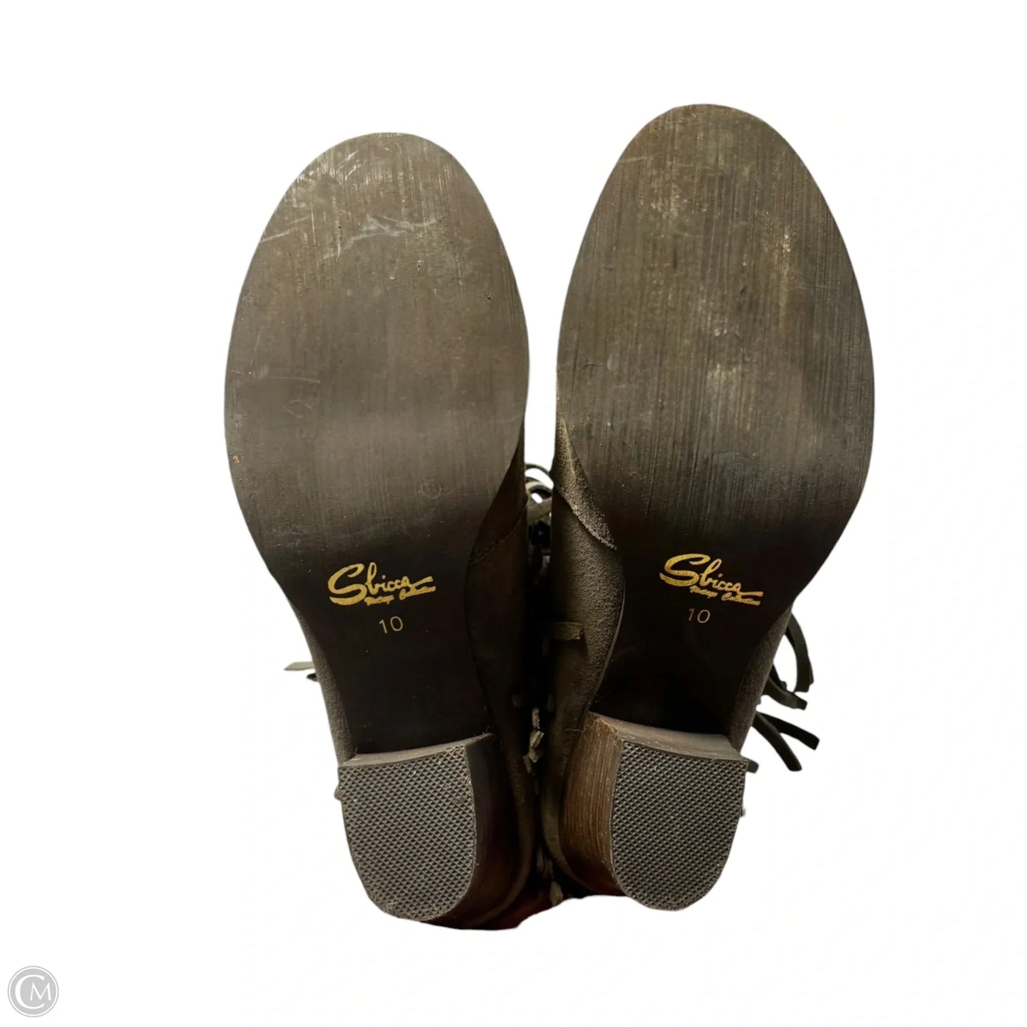 Boots Ankle Heels By Sticca In Grey, Size: 10