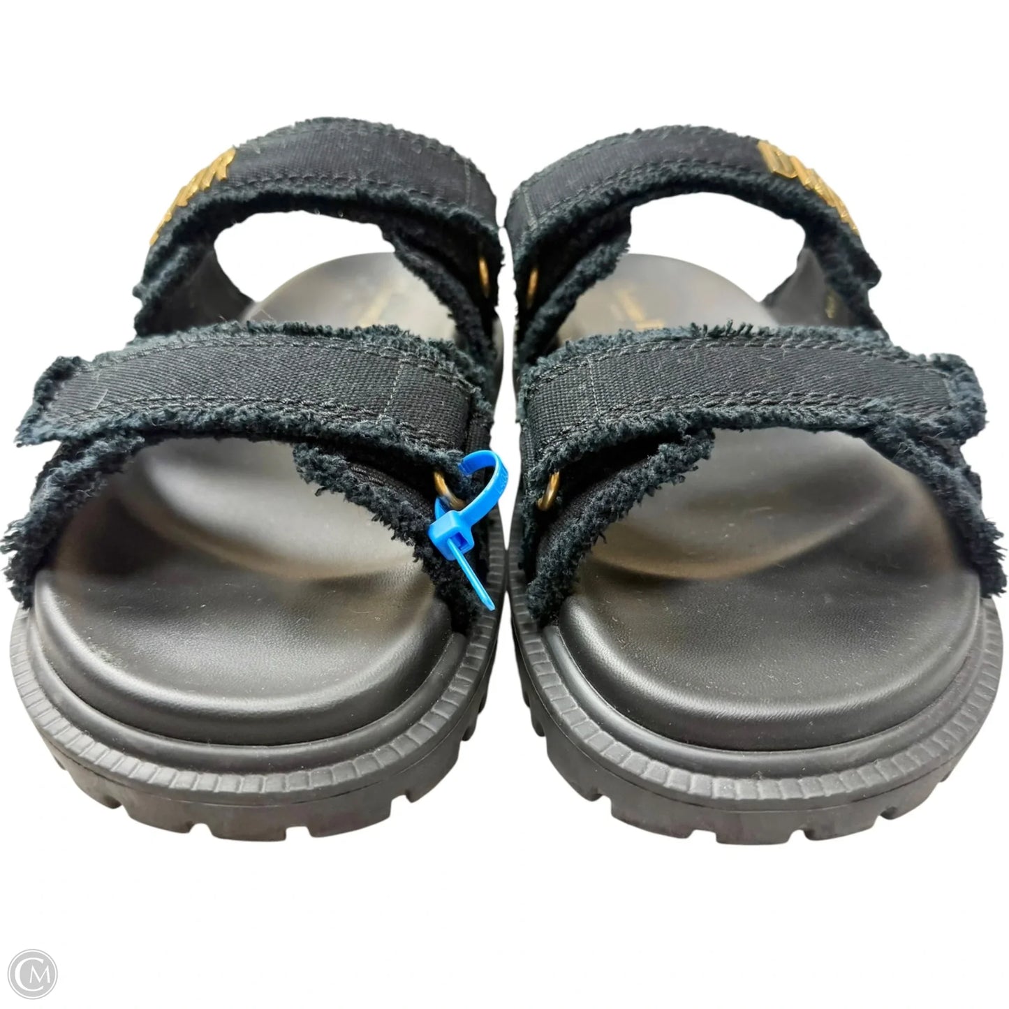 Sandals Luxury Designer By Dior In Black, Size: 9.5