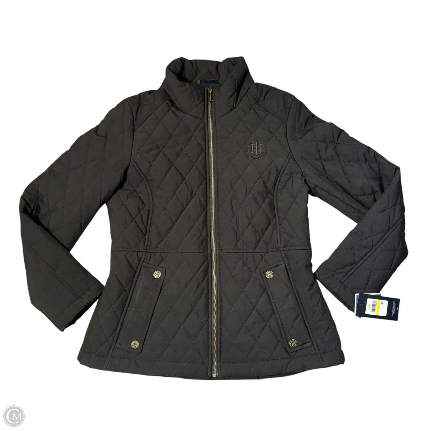 Jacket Puffer & Quilted By Tommy Hilfiger In Black, Size: M