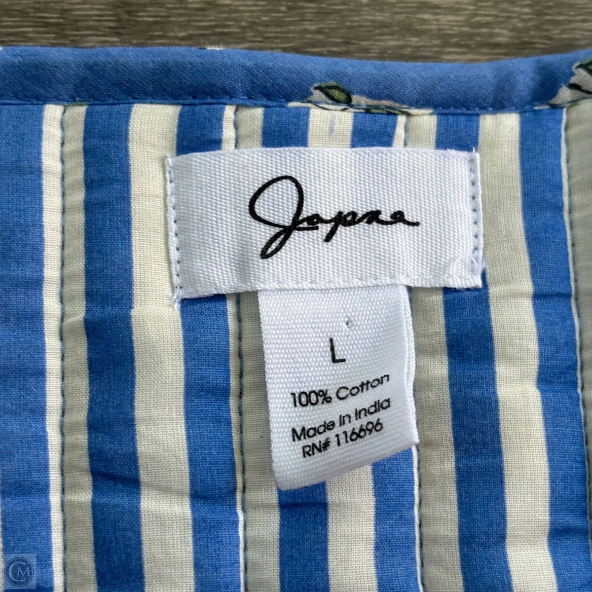 Jacket Puffer & Quilted By Japna In Blue, Size: L