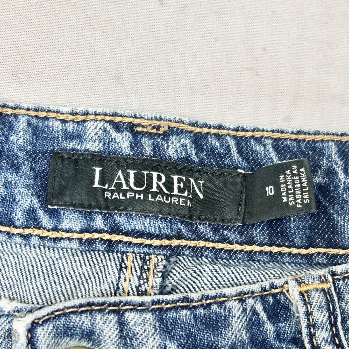 Jeans Boot Cut By Lauren By Ralph Lauren In Blue Denim, Size: 10