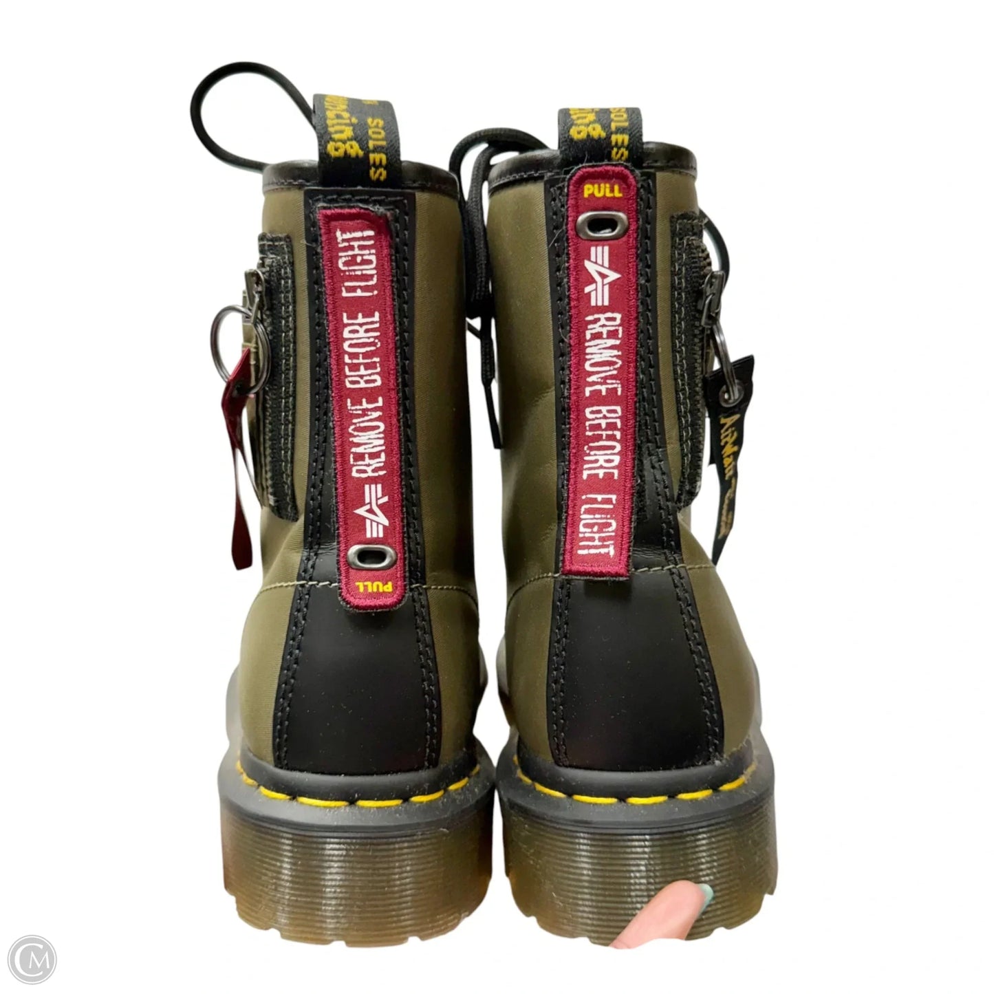 Boots Combat By Dr Martens In Green, Size: 6