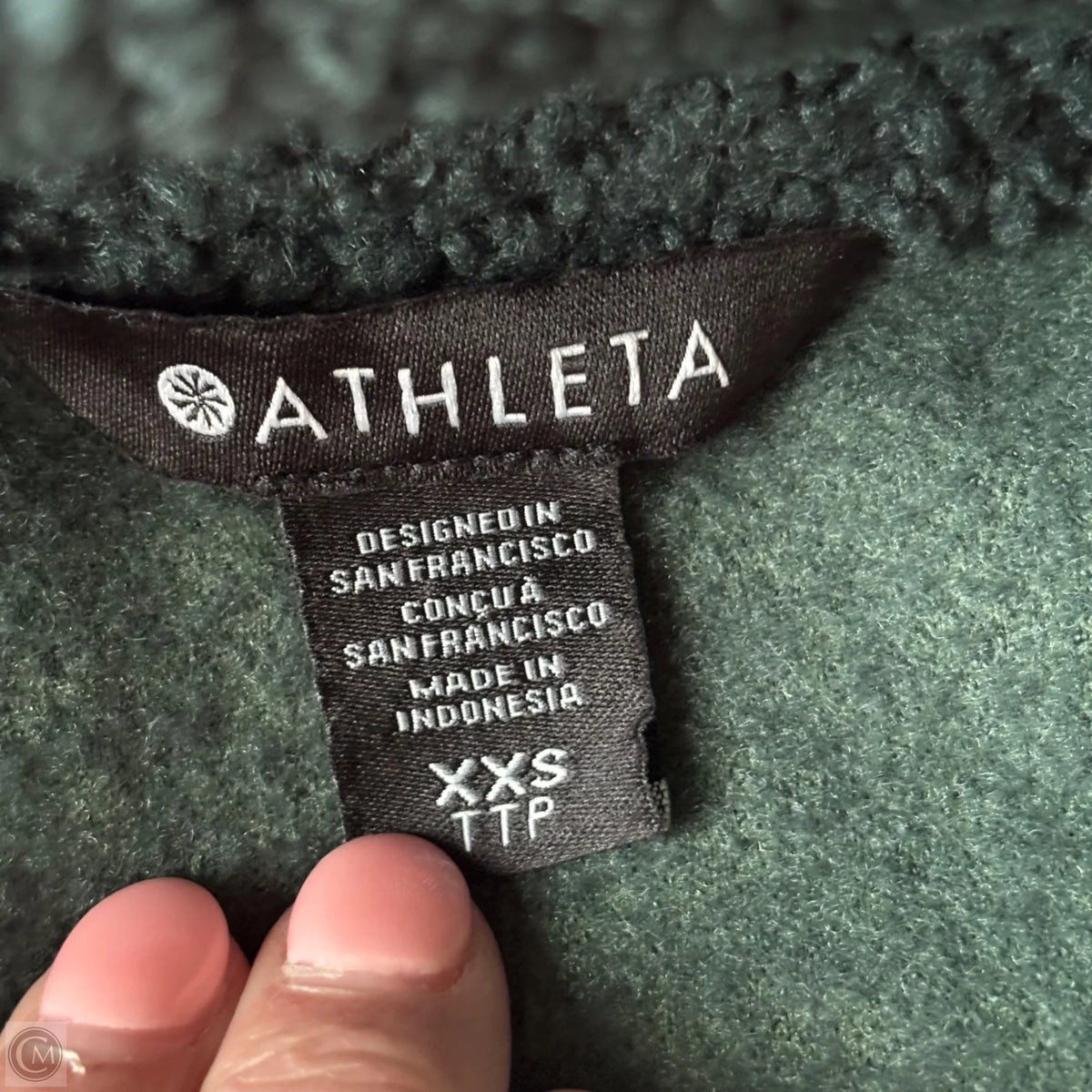 Sweatshirt Collar By Athleta In Green, Size: Xxs