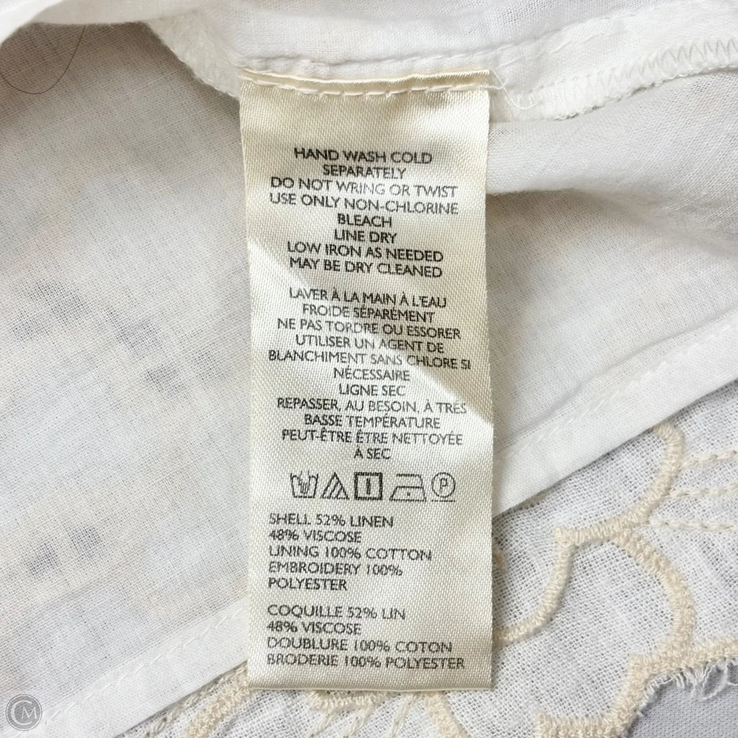 Top Short Sleeve By Anthropologie In Cream, Size: Xs