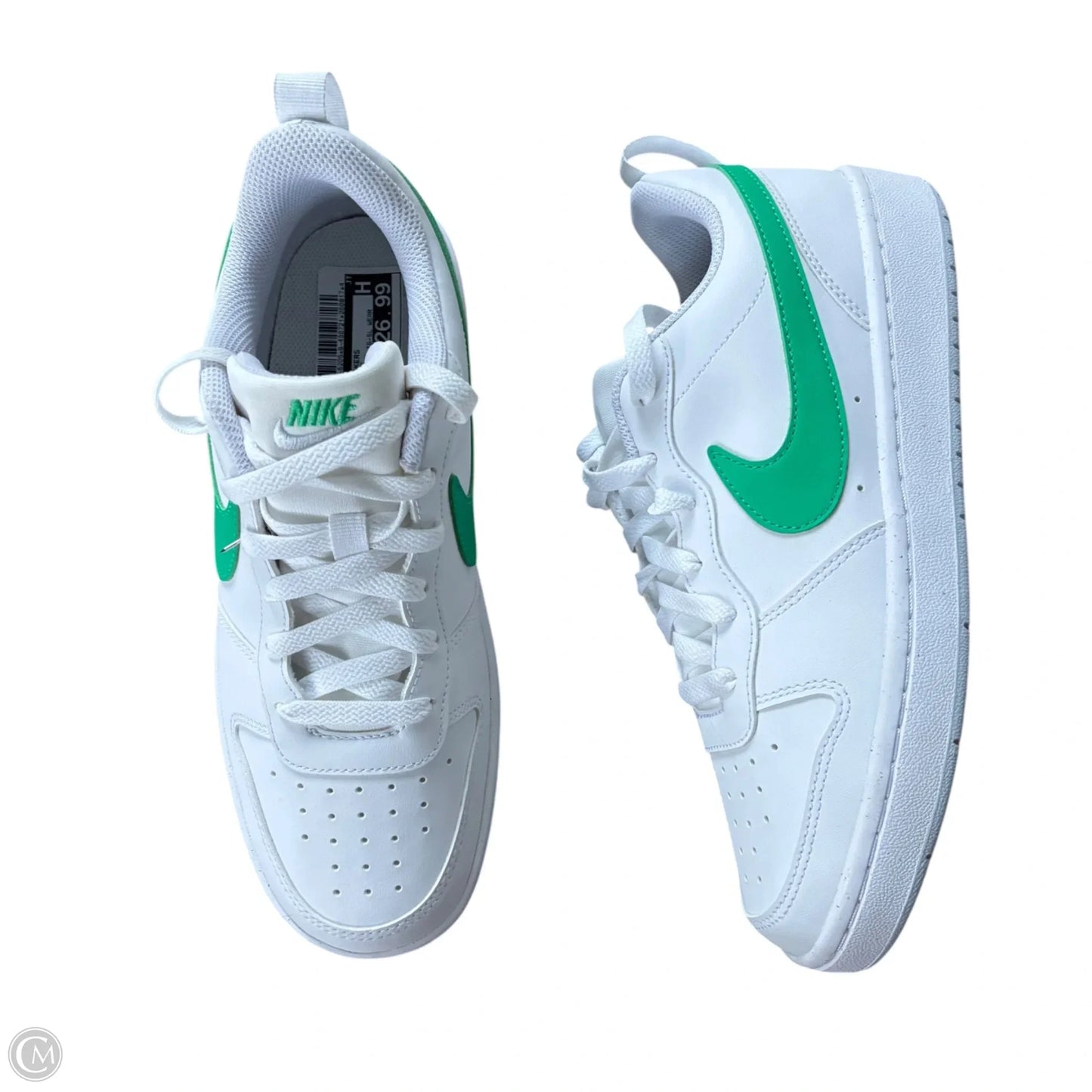 Shoes Sneakers By Nike In Green & White, Size: 9
