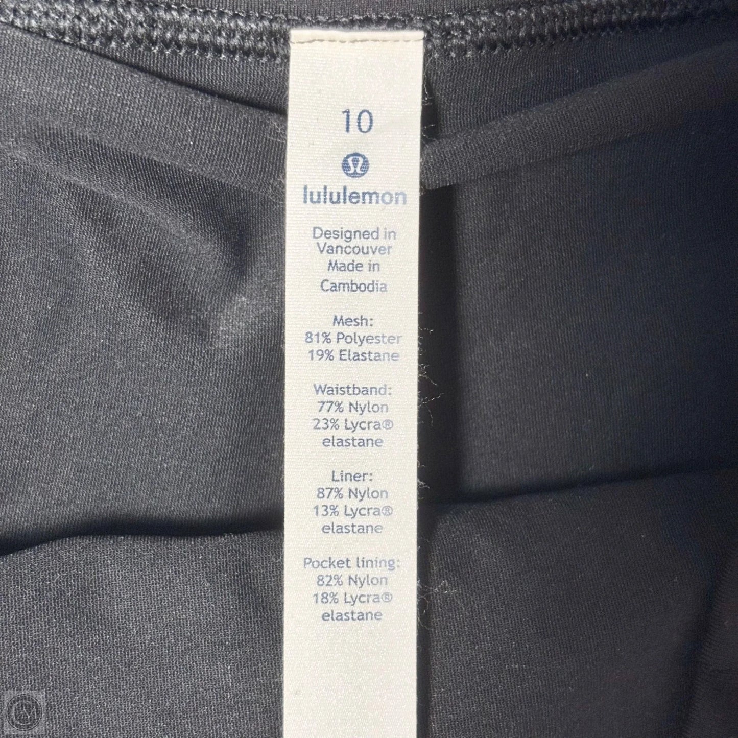 Athletic Skirt By Lululemon In Black, Size: M